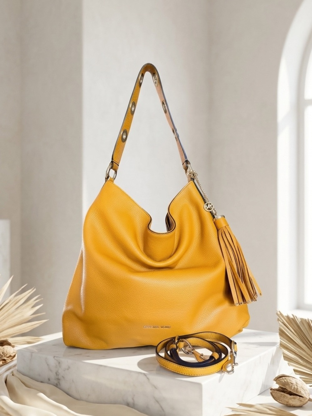 Michael Kors Brooklyn Large Leather Hobo Bag